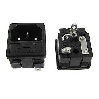 Sigortal C14 Erkek ase Tipi Power Soket - Gemeli