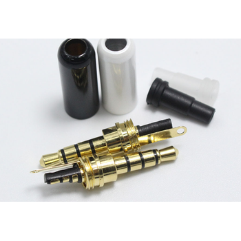 4 Bo�umlu 3.5 mm Stereo Erkek Jack Kaliteli - Siyah