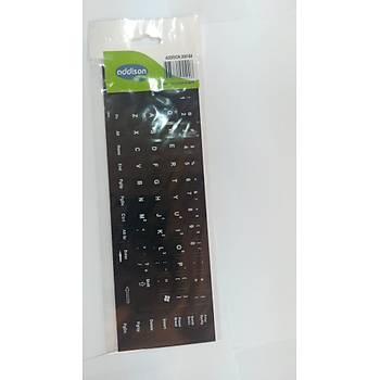 �ngilizce Q Klavye Sticker - Siyah