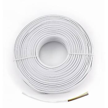 4'l Yass Gri Telefon Kken Kablo - 100 Metre