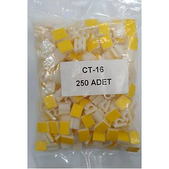 CT-16 Yapkanl Kablo Tutucu Klips - 250 Adet