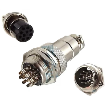 M16 10 Pin Konnektör Erkek+Dişi