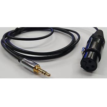 3.5 mm Stereo to XLR Dii Kaliteli Kamera Mikrofon Kablosu 5 Metre