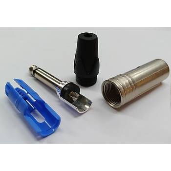 6.3 mm Mono Kaliteli Erkek Jack - Gri
