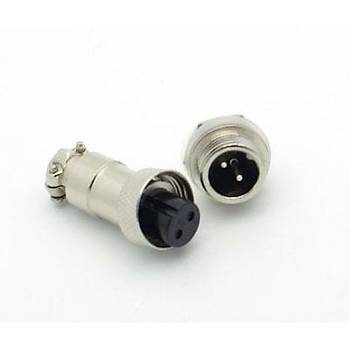 M12 2 Pin Konnektr Erkek+Dii