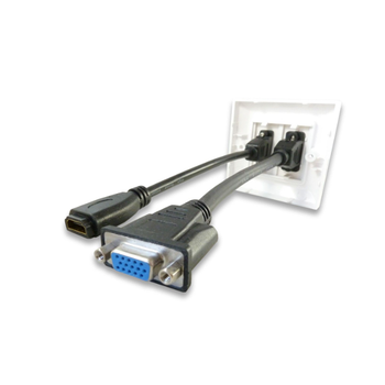 VGA+HDMI Kablolu Sva Alt Duvar Prizi