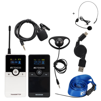 Retekess Tur Rehber Sistemi 2 Verici (Transmitter) + 48 Al�c� (Receiver)