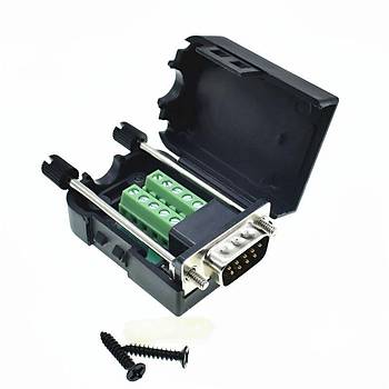 D-Sub 9 Pin Klemensli Konnektr - Erkek