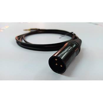 3.5 mm Stereo to XLR Erkek Kaliteli Kablo 1.5 Metre