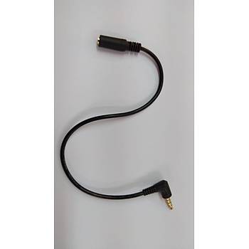 3.5 mm Stereo 4 Bo�umlu (TRRS) 90 Derece Uzatma Kablosu 20 cm