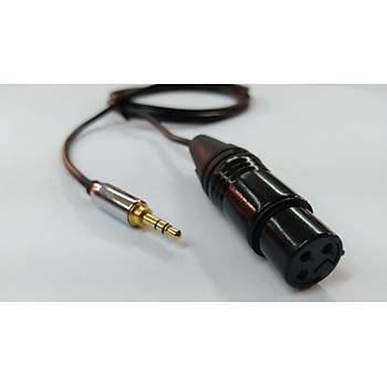 3.5 mm Stereo - XLR Dii Kamera Mikrofon Kablosu 3 Metre Kaliteli