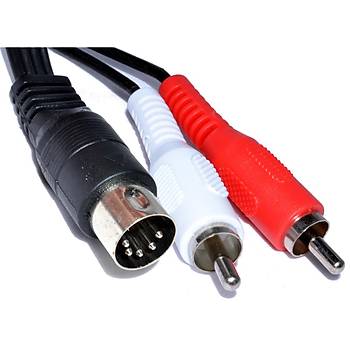 5 Pin Din to 2 RCA Kablo 1.5 Metre