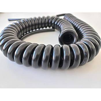 3x2.5 mm Ucu A��k Siyah Spiral Elektrik Kablosu 4 Metre