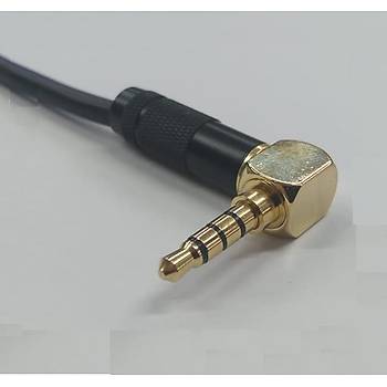 3.5 mm 90 Derece TRRS Stereo to XLR Dii Kaliteli Kablo 5 Metre