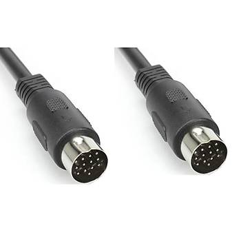 13 Pin DIN Erkek - Erkek Ara Balant Kablosu 2 Metre
