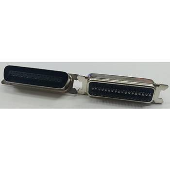 36 Pin Centronics Erkek Konnektr+Kapak - Beyaz