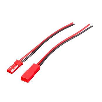 2 Pin Erkek+Dii DC Kablo - Krmz - 10 Takm