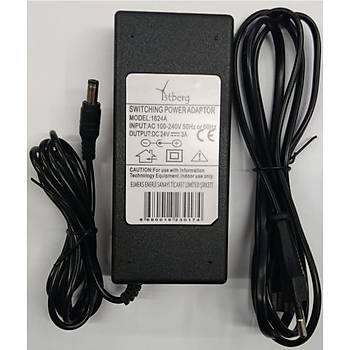 24 Volt 3 Amper DC Adaptr 5.5x2.5 mm Ulu
