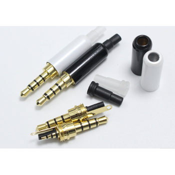 4 Bo�umlu 3.5 mm Stereo Erkek Jack Kaliteli - Siyah