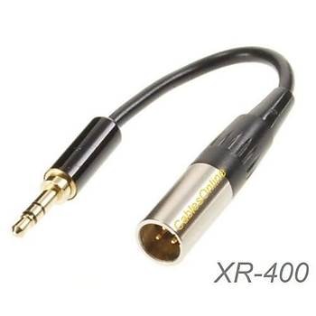 3 Pin Mini XLR Erkek - 3.5 mm Stereo Kaliteli Mikrofon Kablosu - 50 cm
