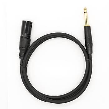 XLR Erkek - 6.35 mm Erkek Kaliteli Enstrman Gitar Kablosu 3 Metre