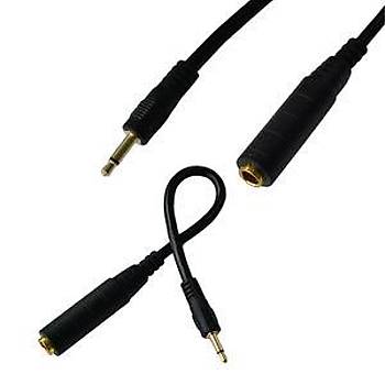 3.5 mm Mono Erkek - 6.3 mm Dii evirici Kablo 30 cm