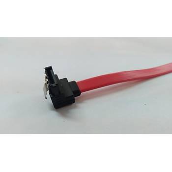 SATA Klipsli 90 Derece DATA Kablosu K�rm�z� 50 cm