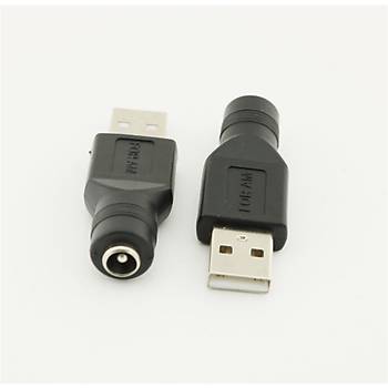 5.5x2.5 mm DC Dii to USB 2.0 DC Erkek U evirici