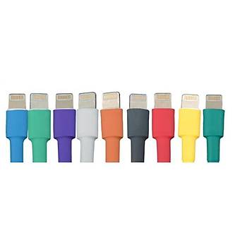 IPhone arj Kablosu Koruyucu Makaron 12 Adet 6 cm