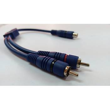 RCA 1 Dii - 2 Erkek Y Kablo - 20 cm