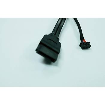 7+15 Pin Power+Data to Sata Data+5 Pin Power Kablo