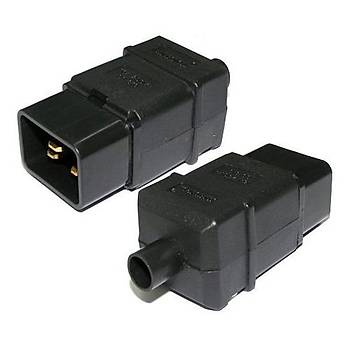 IEC C20 Seyyar Erkek Power Konnektr