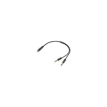 Mykablo Kulaklık Mikrofon Ayırıcı Y Kablo 3.5 mm Dişi To 2 x 3.5 mm Erkek Kaliteli