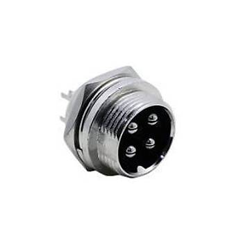 M16 ase Tipi Erkek Konnektr - 4 Pin