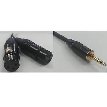 3.5 mm Stereo Erkek to 2x XLR Dii Kaliteli Kablo 50 cm