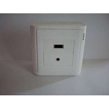 USB 2.0+Audio Sva st Duvar Prizi