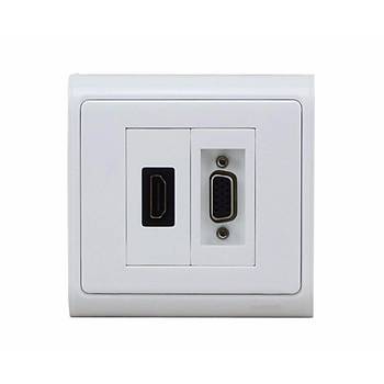 Sva Alt HDMI+VGA Dii - Dii Duvar Prizi