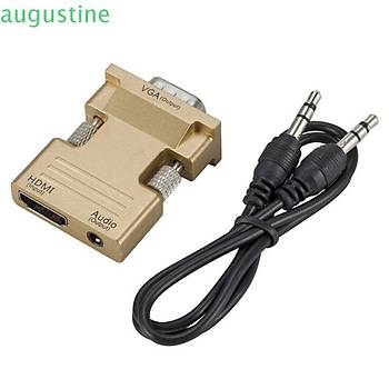 HDMI to VGA Kablosuz Ses kl evirici Aparat
