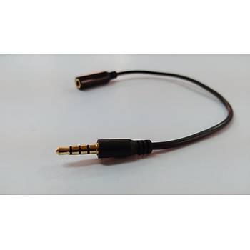 3.5 mm Stereo 4 Bo�umlu (TRRS) Uzatma Kablosu 20 cm