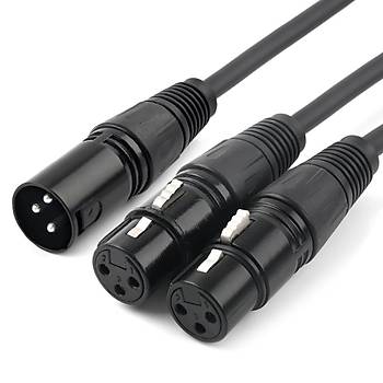 XLR 1 Erkek - 2 Dii oklayc Kaliteli Y Kablo