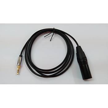 3.5 mm Stereo to XLR Erkek Kaliteli Kablo 1.5 Metre