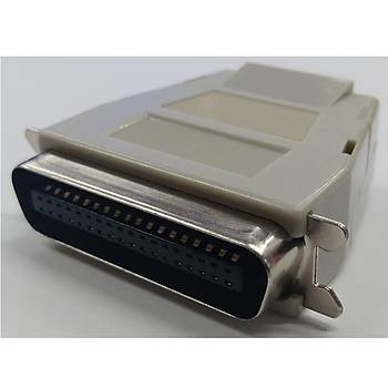 36 Pin Centronics Erkek Konnektr+Kapak - Beyaz