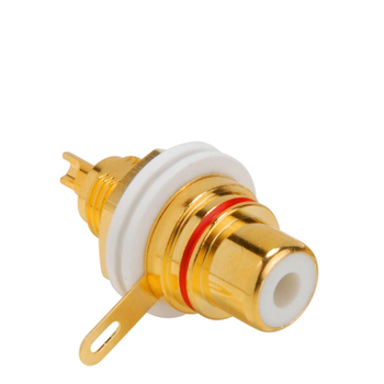 RCA ase Tipi Gold Konnektr Krmz+Siyah