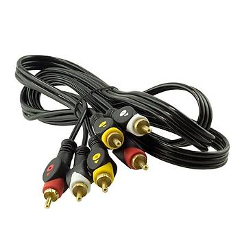 3 RCA Video+Ses Kablosu 10 Metre