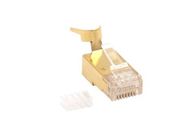 8P/8C Gold Cat. 7 RJ45 Ethernet Plug