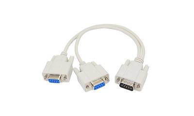 9 Pin D-Sub 1 Erkek - 2 Di�i Y RS232 Kablo