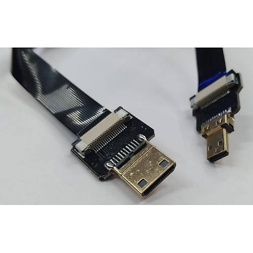 FPV Mini HDMI to Micro HDMI FPC Flat Kablo