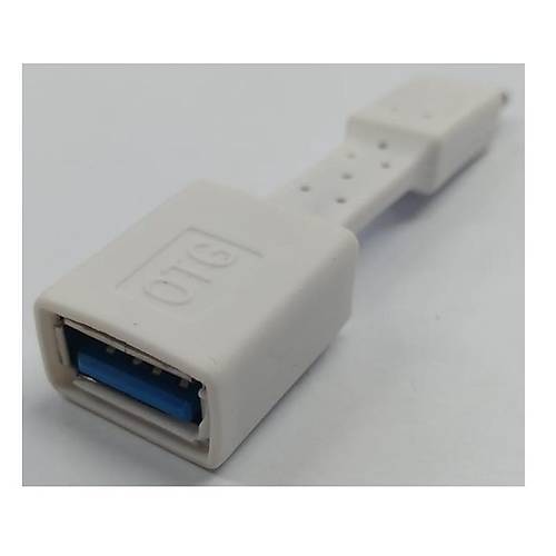 USB Type-C Yassı OTG Kablo - Beyaz