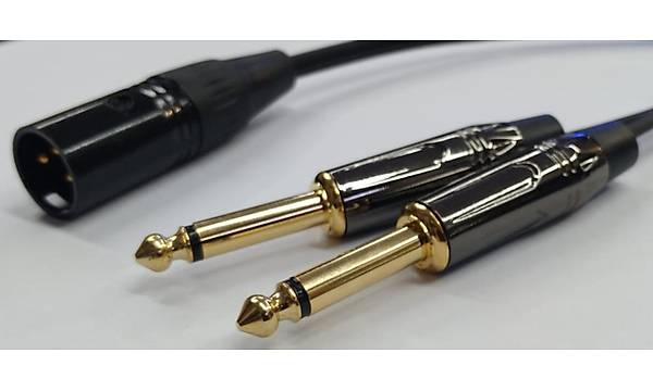XLR Erkek to 2x 6.3 mm Mono Kaliteli Kablo 7 Metre