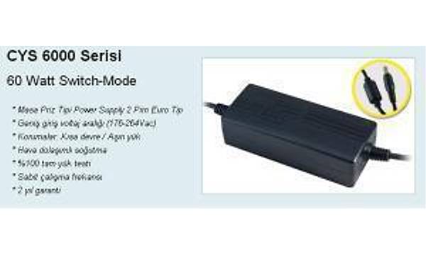 Y�ld�r�m CYS-6024 Masa Tipi 24 Volt 2.5 Amper DC Adapt�r